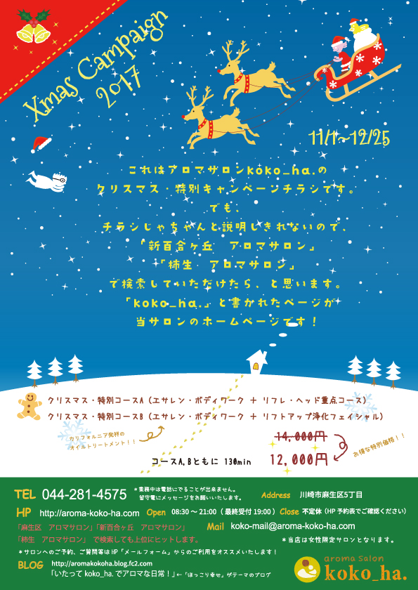 クリスマス2017　キャンペーン　イラスト