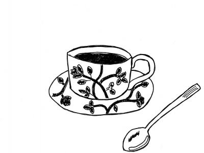 ティーカップ スプーン　絵
