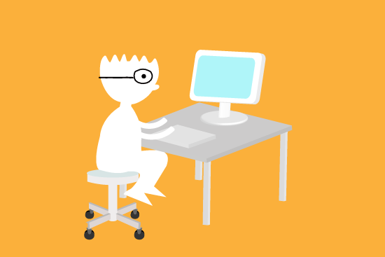 パソコン　ご予約方法　イラスト　